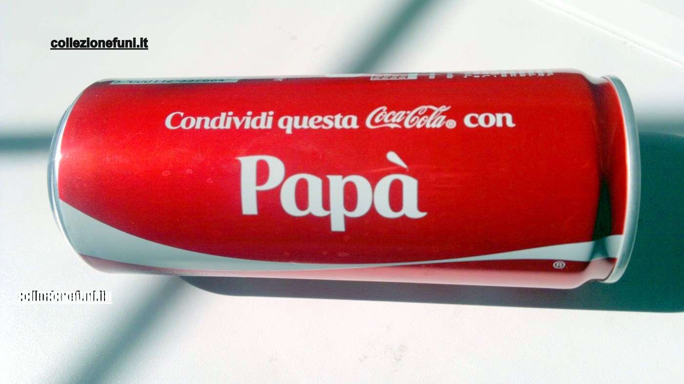 Coca Cola lattina Condividi con Papa'